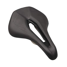 HLY-CASE Mountain Bike Seat HLY Trading Mountain Bike Hollow Cushion Super Fiber PU Leather Cushion Silicone Cushion Bicycle Saddle Seat Cushion Cycling Parts (Color : Black)