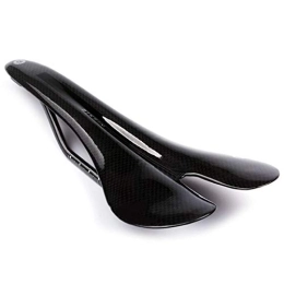 HLY-CASE Mountain Bike Seat HLY Trading Ultralight Carbon Fiber Cycling Bicycle Saddle Mountain Road Bike Front Seat Mat Oval Rails MTB Parts 95G Cycling Parts (Color : Glossy Black)