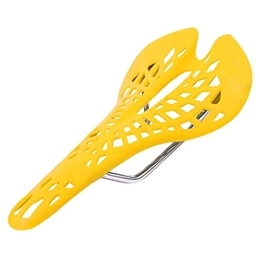 HNZZ Mountain Bike Seat HNZZ Plastic Bicycle Saddle Mountain MTB Bike Saddle Seat PVC Cushion Cycling Bicycle Saddle (Color : Yellow)