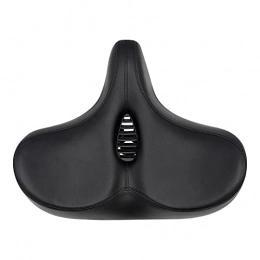 Hollow Bicycle Seat, Anti-Slip Memory Foam Bicycle Seat Cushion with Water&Dust Resistant High Elastic Wear-resistant Saddle Spring Bike Saddle Cycling Accessory for City Road Mountain Bike (Black)