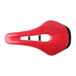 Samnuerly Mountain Bike Seat Hollow Breathable Bicycle Saddle Comfort Road Mountain Bike Seat Cycling Saddle Cushion (Color : Black-red)