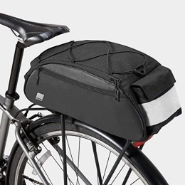 HOMPER Cycle Saddle Rear Rack Pannier Bike Bag 10 L Mountain Road MTB Bicycle Bike Trunk Bag Bicycle Accessories Shoulder Handbag Bag Pannier Black