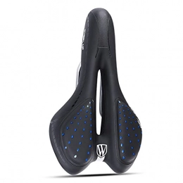 HQBicyCleseat Mountain Bike Seat HQBicyCleseat Bike Seat, Bicycle Saddle Comfortable Waterproof Soft Wide Bike Gel Saddles, Breathable Mountain Bike Seat with Reflective Strip, Soft Cushion Memory Foam for MTB, Spinning Bikes