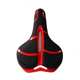 HQBicyCleseat Mountain Bike Seat HQBicyCleseat Comfortable Bike Seat Bicycle Saddle Thickening of The Memory Foam Waterproof Replacement Leather Bike Saddle on Your Mountain Bike for Women and Men with Big Bottoms (Color : Red)