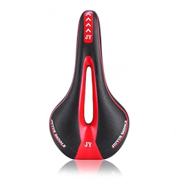 HQBicyCleseat Mountain Bike Seat HQBicyCleseat Wide Soft Flexible Bike Seat Cushion Shockproof Design Big Bum Extra Comfort Bike Saddle Fits MTB Mountain Bike, Folding Bike, Road Bike, Spinning Bike, Exercise Bikes (Color : Red)