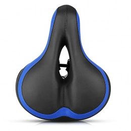 HSYSA Mountain Bike Seat HSYSA Reflective Big Butt Shock Absorber Comfortable Cushion Parts Bicycle Seat Bicycle Saddle Breathable Car Seat Saddle (Color : Black And Blue)