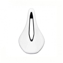 HYMD Spares HYMD Bike seat Bicycle seat Road Bike Saddles PU Ultralight Breathable Comfortable Seat Cushion Bike Racing Saddle Parts Components (Color : White, Size : 240-143 MM)