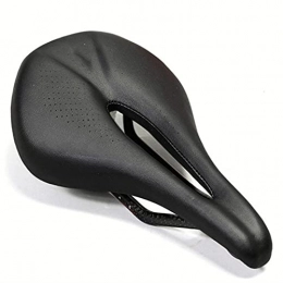 HYMD Spares HYMD Bike seat Carbon+Leather Bicycle Seat Saddle MTB Road Bike Saddles Ultralight Breathable Soft Seat Cushion (Color : Black, Size : 240x143 MM)