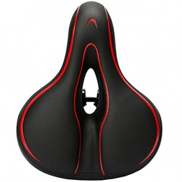 InChengGouFouX Mountain Bike Seat inChengGouFouX Comfortable Experience Bicycle Saddle Mountain Bike Bicycle Seat Riding Equipment Cushion for All Seasons Durable Bicycle Seat (Color : Red, Size : 24X10x18cm)