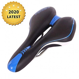 JHDUID Bike Saddle Mountain Bike Saddle Waterproof Sports Soft Cushions Gel Pad Seats Fit Most Bikes Blue