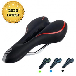 JHDUID Mountain Bike Seat JHDUID Comfortable Bike Seat, Breathable Bike Saddle Cover Super Soft Cushion Light Bicycle Cushion for Mountain / Road Bicycle Saddle Outdoor Cycling, Red