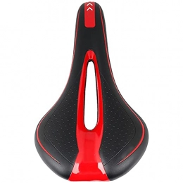 JIAGU Spares JIAGU Padded Bicycle Saddle Bicycle Seat Cushion Mountain Bike Saddle Double Tail Wing Center Hollow Seat Cushion for Women Men (Color : Red, Size : 27.5x14.5cm)