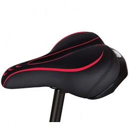 JIAGU Spares JIAGU Padded Bicycle Saddle Inflatable Bicycle Seat Saddle Seat Mountain Bike Comfortable Padded Seat Riding Accessories for Women Men (Color : Red, Size : 30x22x11cm)