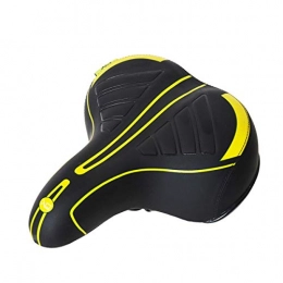 JIAODIE Spares JIAODIE Bike Seat, Shock Absorbing Soft High-Density Foam Replacement Padded Bicycle Saddle for Men, Women, Universal Fit Most Bikes, Black Yellow