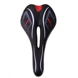 JIBO Spares JIBO Cycling Mountain Bicycle Saddles Seat Road Bike Soft Comfort Cushion Pad Saddle Seat Bicycle Equipment Accessories 270 X 150 X 50Mm, Red