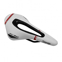JIXIN Spares JIXIN Bike Seat, Bike Saddle Mountain Bike Seat Breathable Comfortable Bicycle Seat with Central Relief Zone And Ergonomics Design Fit, White