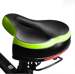 Jiyagshu Spares Jiyagshu Comfortable Men Women Bike Seat ​memory Foam Padded Leather Wide Bicycle Saddle Cushion with Taillight, Waterproof, Dual Spring Designed, Soft, Breathable, Fit Most Bikes