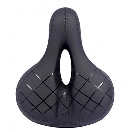 Jiyagshu Mountain Bike Seat Jiyagshu Comfortable Wide Bicycle Saddle Seat for Men Women, Padded Bike Seat with Memory Foam Padded Leather, Waterproof Wide Bike Saddle with Taillight, Soft, Breathable, Fit Most Bikes Type B