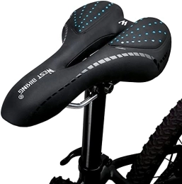 JYCCH Spares JYCCH Bicycle Saddles, Bike Seat, Comfortable Gel Padded Seat Cushion, Memory Foam, Waterproof, Breathable, Fit Most Bikes, Mountain / Road / Hybrid (Color : Black) (Blue)