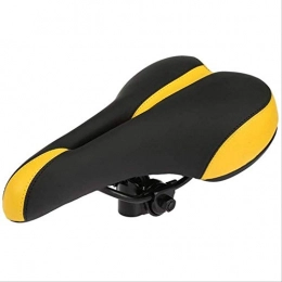 K&M Shock-absorbing Mountain Bike Seat Cushion, Breathable Pu Leather Bicycle Seat Cushion, Ergonomic Design, Suitable For Road Bikes And Mountain Bikes Yellow