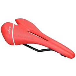 KBBKIC Spares KBBKIC Bike Saddle Hollow Breathable Mountain Bicycle Saddle Seat For Road Bike City Bike Cross Bike Race Bike & Mountain Bike Seat (Color : Red)