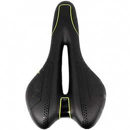 KDOAE Mountain Bike Seat KDOAE Comfortable Road Mountain Bicycle Saddle Bicycle Saddle City Bike Seat Cushion Double Tail Hollowed Out Breathable Riding Accessories Most Bikes (Color : Green, Size : 27.5x16cm)
