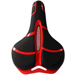 KDOAE Mountain Bike Seat KDOAE Comfortable Road Mountain Bicycle Saddle Bicycle Saddle Soft and Thick Silicone Bicycle Saddle Fit Most Bikes Most Bikes (Color : Red, Size : 25x20cm)