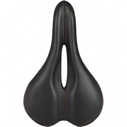 KDOAE Mountain Bike Seat KDOAE Comfortable Road Mountain Bicycle Saddle Breathable Road Bike Seat Cushion Hollowed Out Equipment Bicycle Seat Cushion Most Bikes (Color : Black, Size : 17x27cm)