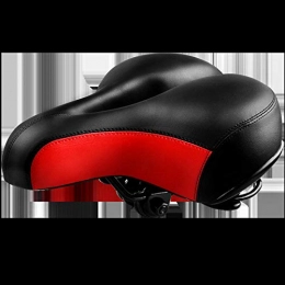 KEKEK Mountain Bike Seat KEKEK Bicycle seat mountain bike seat big butt super soft and comfortable bicycle seat widening and thickening accessories riding saddle-Medium-red_conventional