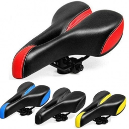 KEKEK Spares KEKEK Comfortable bicycle seat cushion with wide saddle, soft high elastic cotton hollow seat for bicycle mountain bike, colorful seat cushion-black