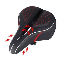 KSW_KKW Bike Seat, Most Comfortable Wide Bike Saddle, Memory Foam Padded With Dual Shock Absorbing Ball Suspension Bicycle Seat, Waterproof Tail Light