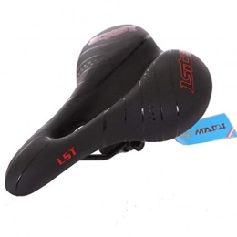 KYHS Mountain Bike Seat KYHS Bicycle Seat Soft Thick Mountain Bike Seat Cushion Waterproof, Breathable and Comfortable Hollow Riding Saddle (black red, 2 pcs)