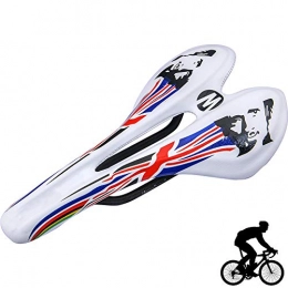 LAIABOR Mountain Bike Seat LAIABOR Bike Carbon Saddle 3K Gloss Lightweigth Bicycle Seat Cushions for Road Bike and Mountain Bike, Ultralight bike Parts Seat Cushion for Mens, White, 275x155mm