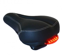 LBWNB Mountain Bike Seat LBWNB Bike Saddles - Mountain Bike Seat Breathable Comfortable Cycling Seat Cushion Pad with Taillight, Waterproof, Dual Spring Designed, Soft, Breathable, Suitable for Road Bike and Mountain Bike.
