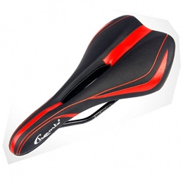 LETTON Mountain Bike Seat Letton Bike Saddle Professional Mountain Bike Seat Shock-assistant Lightweight Gel Cushion Pad Bicycle Saddle Seat with Scale Mark for Mountain & Road Bike, Black with red