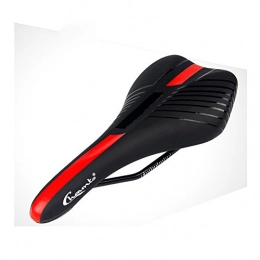 LETTON Mountain Bike Seat Letton Upgrade Bike Saddle Comfortable Gel Bicycle Seat Saddle Suspension Soft Cushion for Mountain Road Bike, Black with Red