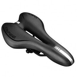 LHLCG Mountain Bike Seat LHLCG Silicone Bicycle Cushion Mountain Bike Saddle Comfortable Breathable Wearable Dirty Hollow Design Black