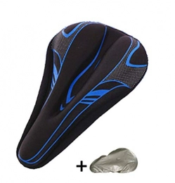 LHY RIDING Mountain Bike Seat LHY RIDING Gel Bike Seat Cover Silicone Mountain Bike Seat Cushion Thickening Ordinary Shared Bicycle Indoor Bicycle Equipment Breathable and refreshing 28 * 18cm, Blue