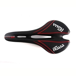 LIANYG Mountain Bike Seat LIANYG Bicycle Seat MTB Bicycle Saddle Ultralight Mountain Bike Seat Ergonomic Comfortable Wave Road Bike Saddle Cycling Seat 114 (Color : Black red, Size : One size)