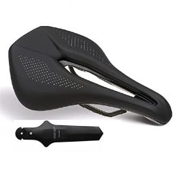 LITOSM Spares LITOSM Mountain Bike Cushion, Bike Seat Cover Bicycle Saddle MTB Road Bike Racing Saddles Seat Wide Breathable Soft Seat Cushion Parts Bicycle Saddle Cushion (Color : Black with fenders)