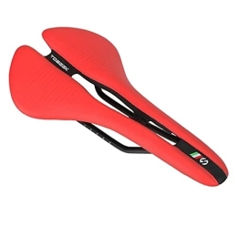 LITOSM Mountain Bike Seat LITOSM Mountain Bike Cushion, Bike Seat Cover Bicycle Seat Saddle Racing Road Cycling Hollow Shockproof Saddle Pad Women Men Padded Biking Saddle Bicycle Saddle Cushion (Color : Red)