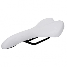 LJLCD Mountain Bike Seat LJLCD Bicycle saddle White Mountain Road Bike Saddle Comfortable Shockproof Cycling Bicycle Cushion For Road Bikes Or Fixed Gear Bicycles Comfortable and durable (Color : White)