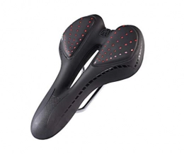 LW Comfortable Bike Seat for Men - Mens Padded Bicycle Saddle with Soft Cushion - Improves Comfort for Mountain Bike,Red