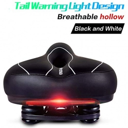 LWR Mountain Bike Seat LWR Bicycle seat unisex seat taillights Comfortable wide bike saddle, solid hollow variety of styles Waterproof and breathable Safety Suitable for most bicycles, A