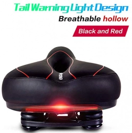 LWR Mountain Bike Seat LWR Bicycle seat unisex seat taillights Comfortable wide bike saddle, solid hollow variety of styles Waterproof and breathable Safety Suitable for most bicycles, B