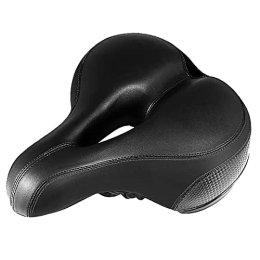 MBROS Mountain Bike Seat MBROS Bicycle Saddle, Oversized Padded Seat Riding Gear Accessories, Ergonomically Designed Seat Cushion, Dirt Resistant, Breathable, Suitable for Sports / road / mountain Bike (Color : Black)