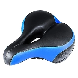 MBROS Mountain Bike Seat MBROS Bicycle Saddle, Oversized Padded Seat Riding Gear Accessories, Ergonomically Designed Seat Cushion, Dirt Resistant, Breathable, Suitable for Sports / road / mountain Bike (Color : Blue)