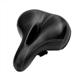 MCBEAN Mountain Bike Seat MCBEAN Road Bike Seat Comfort Wider Damping Mountain Bicycle Saddle Breathable Leather Waterproof Thicken Night Cycling Cushion with Warning Reflective Strip