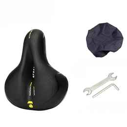 MCYAW Spares MCYAW MTB Bicycle Saddle Seat Big Butt Bicycle Road Cycle Saddle Mountain Bike Gel Seat Shock Absorber Wide Comfortable Accessories (Color : Yellow Set)