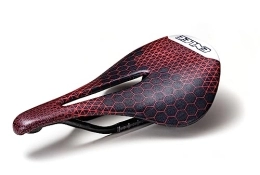MEGHNA Bike Saddle Carbon Fiber Lightweight Road Bike Seat Breathable Suspension Comfortable for Mountain Bike, Red